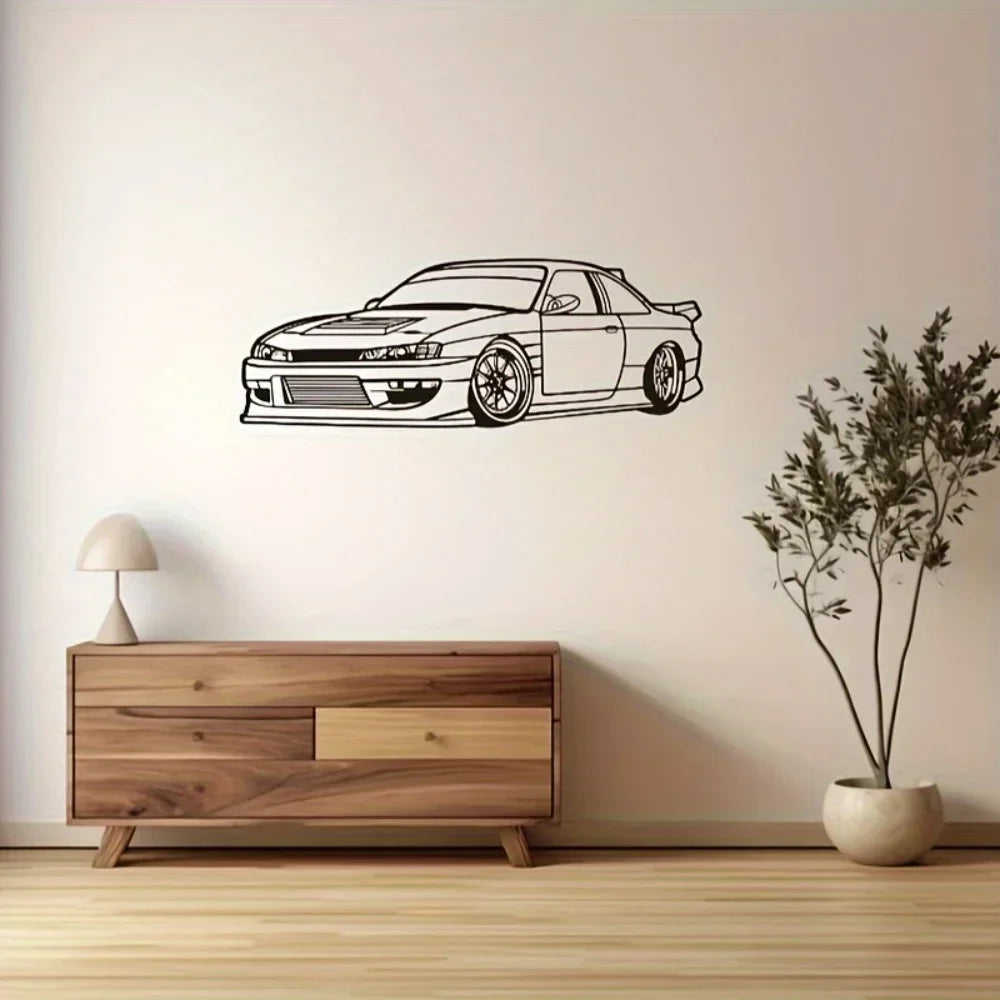 Premium Metal Car Wall Art with Stylish Perspective Design Fits Anywhere Bedroom Ideal Gift for Car Lovers Wall Sculptures