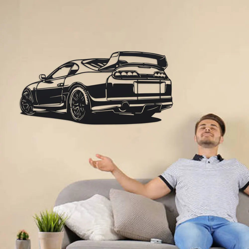 Rear-Quarter Elegant Minimalist Metal Wall Art