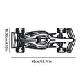 [Unique Racing Car Wall Decor] 1Pc Art Deco Car Silhouette Metal Wall Art - Sleek Racing Sculpture for Car Enthusiasts