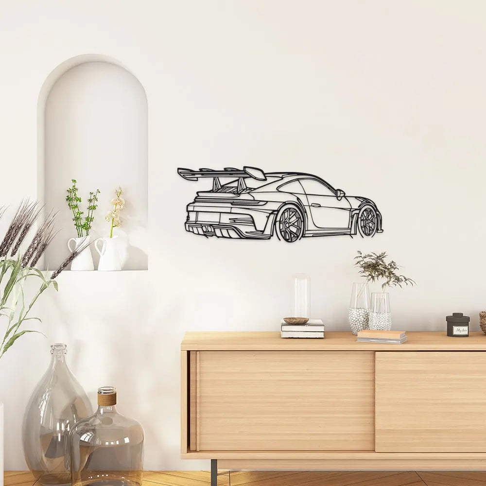 Porche-Inspired (rear view) Metal Wall Art 