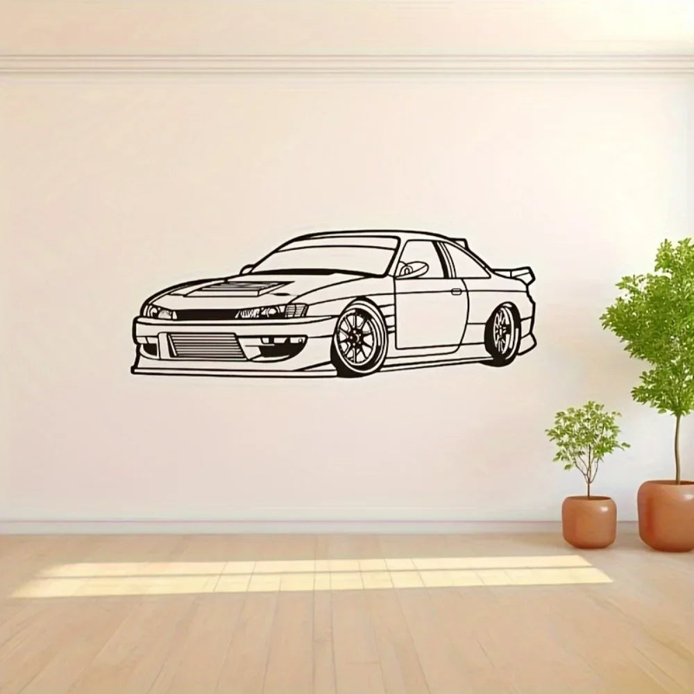 Premium Metal Car Wall Art with Stylish Perspective Design Fits Anywhere Bedroom Ideal Gift for Car Lovers Wall Sculptures