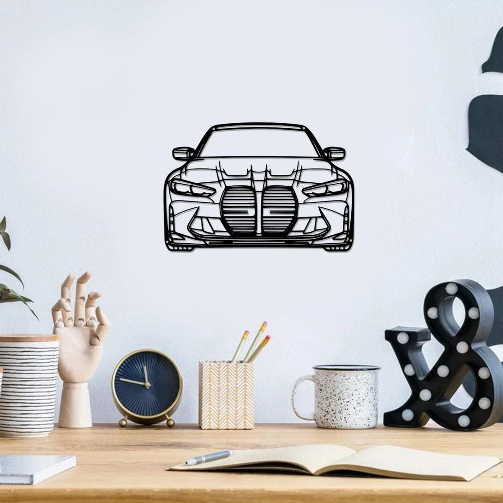 G80 M3 Front-Facing Metal Car Wall Art