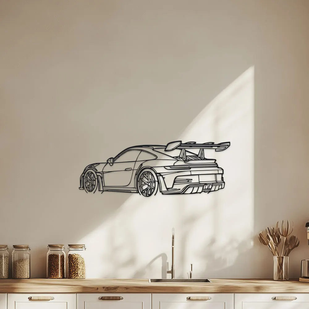Porche-Inspired (rear view) Metal Wall Art 