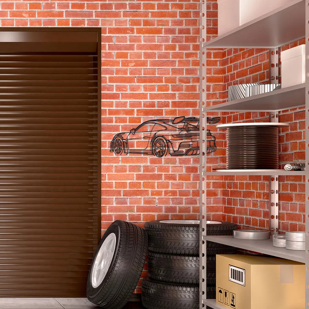 Porche-Inspired (rear view) Metal Wall Art 