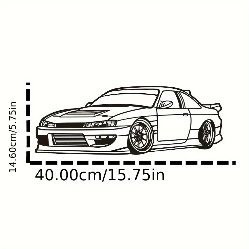 Premium Metal Car Wall Art with Stylish Perspective Design Fits Anywhere Bedroom Ideal Gift for Car Lovers Wall Sculptures