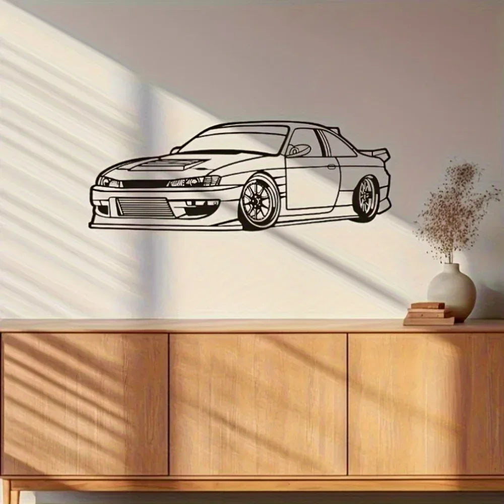 Premium Metal Car Wall Art with Stylish Perspective Design Fits Anywhere Bedroom Ideal Gift for Car Lovers Wall Sculptures