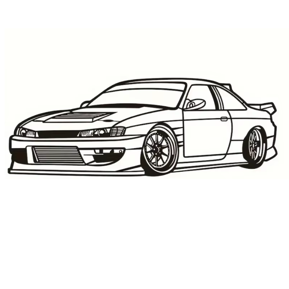 Street Racer Metal Car Wall Art
